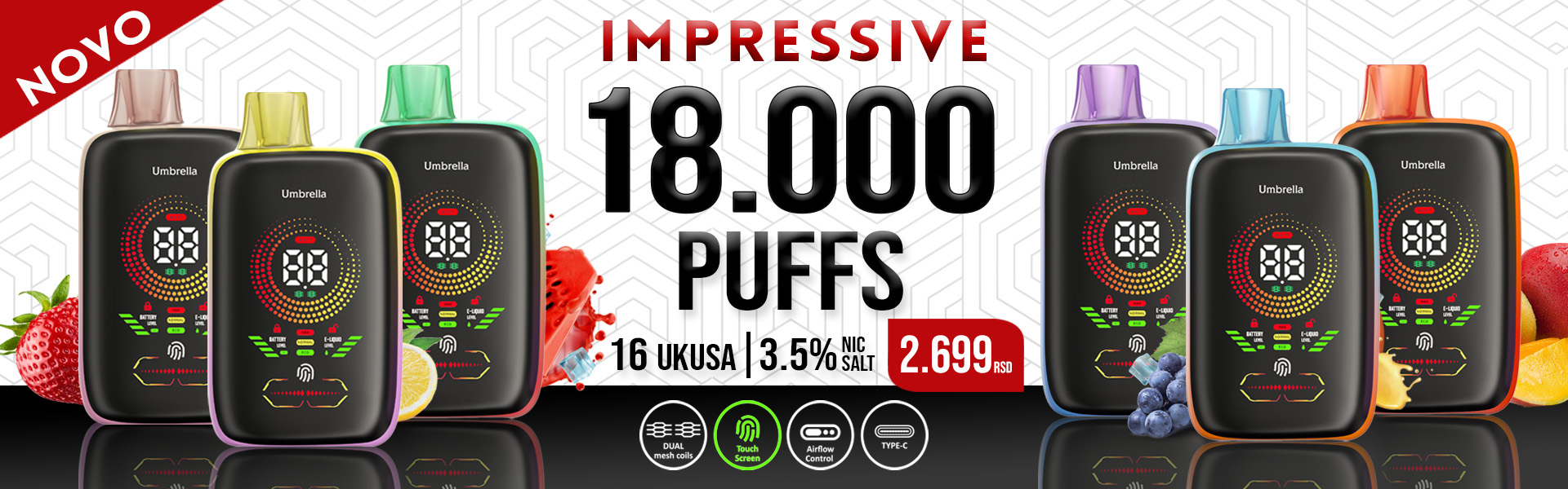 Umbrella 18000 PUFFS