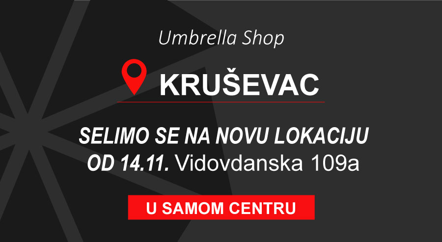 Umbrella shop u Kruševcu se seli na novu lokaciju