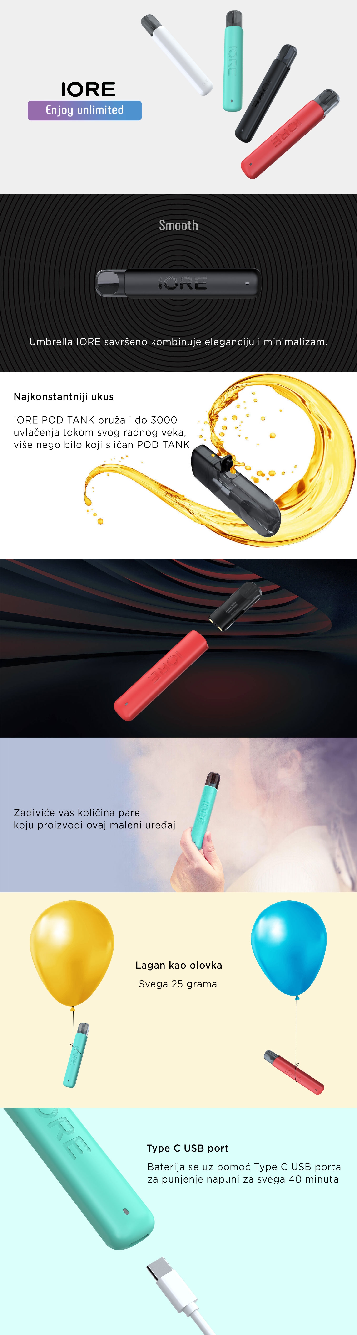 Umbrella IORE elektronska cigareta